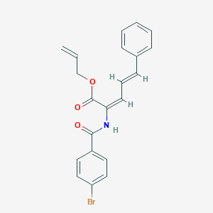 molecular formula C21H18BrNO3 B326724 Allyl 2-[(4-bromobenzoyl)amino]-5-phenyl-2,4-pentadienoate 