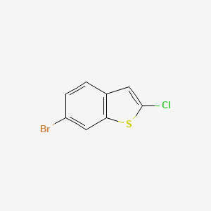 molecular formula C8H4BrClS B3267243 Benzo[b]thiophene, 6-bromo-2-chloro- CAS No. 445280-60-4