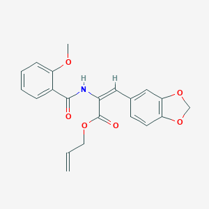 molecular formula C21H19NO6 B326725 Allyl 3-(1,3-benzodioxol-5-yl)-2-[(2-methoxybenzoyl)amino]acrylate 