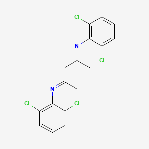 molecular formula C17H14Cl4N2 B3267252 N,N'-(1,3-Dimethyl-1,3-propanediylidene)bis(2,6-dichlorobenzenamine) CAS No. 445460-78-6