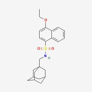 molecular formula C23H29NO3S B3267253 N-[(adamantan-1-yl)methyl]-4-ethoxynaphthalene-1-sulfonamide CAS No. 445473-41-6