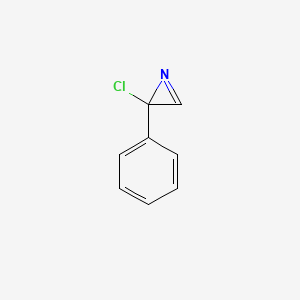 molecular formula C8H6ClN B3267258 3-Phenyl-3-chloro-3H-azirine CAS No. 4460-46-2