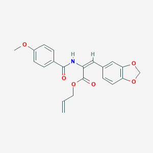 molecular formula C21H19NO6 B326726 Allyl 3-(1,3-benzodioxol-5-yl)-2-[(4-methoxybenzoyl)amino]acrylate 