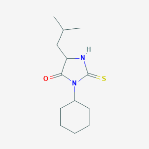 molecular formula C13H22N2OS B326737 3-Cyclohexyl-5-isobutyl-2-thioxoimidazolidin-4-one 