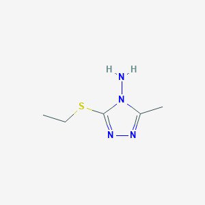 molecular formula C5H10N4S B3267386 3-(ethylsulfanyl)-5-methyl-4H-1,2,4-triazol-4-amine CAS No. 449745-60-2
