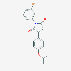 molecular formula C19H18BrNO3 B326739 1-(3-Bromophenyl)-3-(4-isopropoxyphenyl)pyrrolidine-2,5-dione 