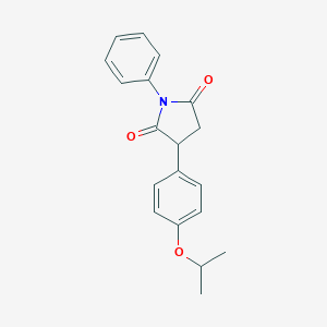 molecular formula C19H19NO3 B326740 3-(4-Isopropoxyphenyl)-1-phenyl-2,5-pyrrolidinedione 