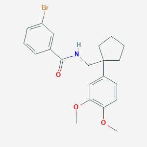 molecular formula C21H24BrNO3 B326743 3-bromo-N-{[1-(3,4-dimethoxyphenyl)cyclopentyl]methyl}benzamide 