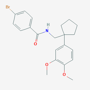 molecular formula C21H24BrNO3 B326744 4-bromo-N-{[1-(3,4-dimethoxyphenyl)cyclopentyl]methyl}benzamide 