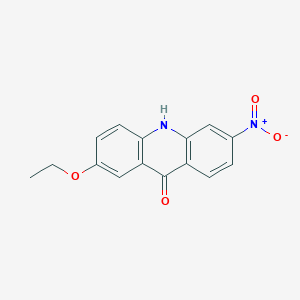 molecular formula C15H12N2O4 B3267446 9(10H)-Acridinone, 2-ethoxy-6-nitro- CAS No. 451460-48-3