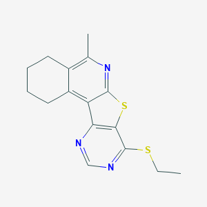 molecular formula C16H17N3S2 B326749 8-(Ethylsulfanyl)-5-methyl-1,2,3,4-tetrahydropyrimido[4',5':4,5]thieno[2,3-c]isoquinoline 