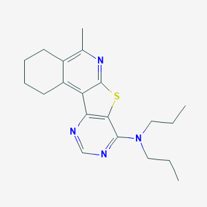 molecular formula C20H26N4S B326753 5-methyl-N,N-dipropyl-1,2,3,4-tetrahydropyrimido[4',5':4,5]thieno[2,3-c]isoquinolin-8-amine 