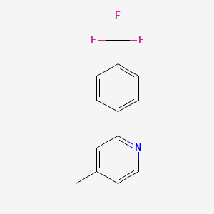 molecular formula C13H10F3N B3267530 4-Methyl-2-(4-(trifluoromethyl)phenyl)pyridine CAS No. 452342-99-3