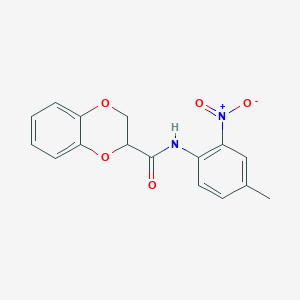 molecular formula C16H14N2O5 B3267548 N-(4-methyl-2-nitrophenyl)-2,3-dihydro-1,4-benzodioxine-2-carboxamide CAS No. 452926-00-0