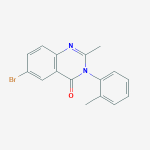 molecular formula C16H13BrN2O B3267575 6-bromo-2-methyl-3-(o-tolyl)quinazolin-4(3H)-one CAS No. 4538-23-2