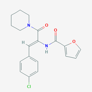 molecular formula C19H19ClN2O3 B326758 N-[2-(4-chlorophenyl)-1-(1-piperidinylcarbonyl)vinyl]-2-furamide 