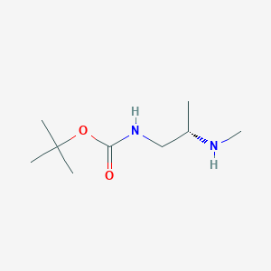 molecular formula C9H20N2O2 B3267583 (S)-叔丁基(2-(甲基氨基)丙基)氨基甲酸酯 CAS No. 454709-95-6