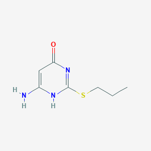 molecular formula C7H11N3OS B326759 6-amino-2-propylsulfanyl-1H-pyrimidin-4-one 