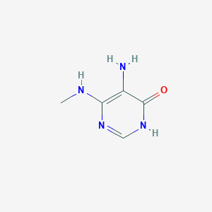 molecular formula C5H8N4O B3267609 5-Amino-6-(methylamino)pyrimidin-4(3H)-one CAS No. 45751-74-4