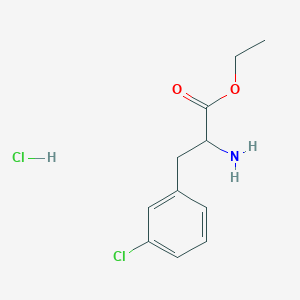 molecular formula C11H15Cl2NO2 B3267619 Ethyl 2-amino-3-(3-chlorophenyl)propanoate Hydrochloride CAS No. 457654-55-6