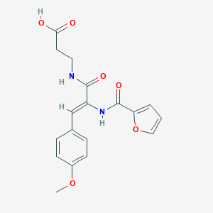 molecular formula C18H18N2O6 B326762 N-[2-(2-furoylamino)-3-(4-methoxyphenyl)acryloyl]-beta-alanine 