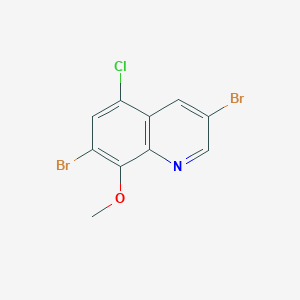molecular formula C10H6Br2ClNO B3267621 3,7-Dibromo-5-chloro-8-methoxyquinoline CAS No. 457947-86-3