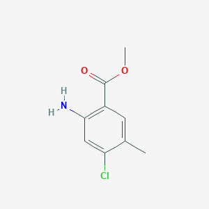 molecular formula C9H10ClNO2 B3267631 Methyl 2-amino-4-chloro-5-methylbenzoate CAS No. 458533-69-2
