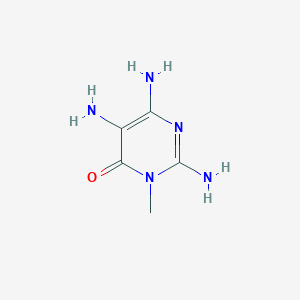 molecular formula C5H9N5O B3267637 2,5,6-triamino-3-methylpyrimidin-4(3H)-one CAS No. 45864-29-7