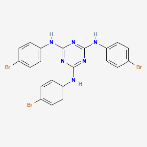 molecular formula C21H15Br3N6 B3267656 1,3,5-Triazine-2,4,6-triamine, N,N',N''-tris(4-bromophenyl)- CAS No. 459433-12-6