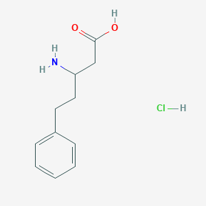 molecular formula C11H16ClNO2 B3267673 3-氨基-5-苯基戊酸盐酸盐 CAS No. 460039-36-5