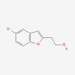 molecular formula C10H9BrO2 B3267690 2-(5-溴-1-苯并呋喃-2-基)乙醇 CAS No. 460748-15-6