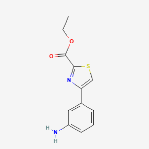molecular formula C12H12N2O2S B3267696 Ethyl 4-(3-aminophenyl)thiazole-2-carboxylate CAS No. 460750-28-1