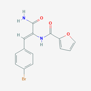 molecular formula C14H11BrN2O3 B326772 N-[1-(aminocarbonyl)-2-(4-bromophenyl)vinyl]-2-furamide 