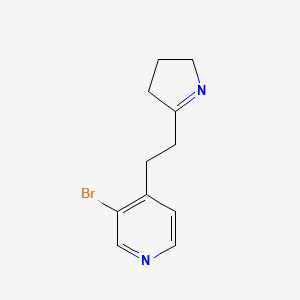 molecular formula C11H13BrN2 B3267734 Pyridine, 3-bromo-4-[2-(3,4-dihydro-2H-pyrrol-5-yl)ethyl]- CAS No. 463303-99-3