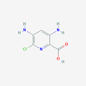 molecular formula C6H6ClN3O2 B3267768 3,5-Diamino-6-chloropicolinic acid CAS No. 465513-12-6