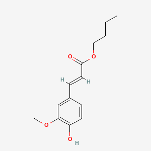 molecular formula C14H18O4 B3267775 Butyl 4'-hydroxy-3'-methoxycinnamate CAS No. 4657-33-4