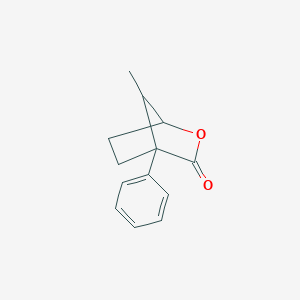 molecular formula C13H14O2 B326780 7-Methyl-4-phenyl-2-oxabicyclo[2.2.1]heptan-3-one 