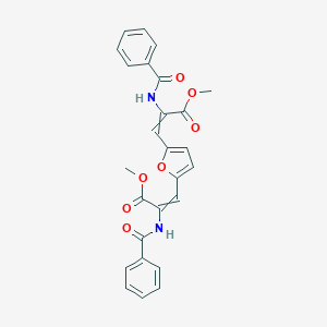 molecular formula C26H22N2O7 B326782 Methyl 2-(benzoylamino)-3-{5-[2-(benzoylamino)-3-methoxy-3-oxoprop-1-enyl]-2-furyl}acrylate 