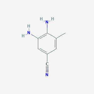 molecular formula C8H9N3 B3267842 3,4-Diamino-5-methylbenzonitrile CAS No. 468741-03-9