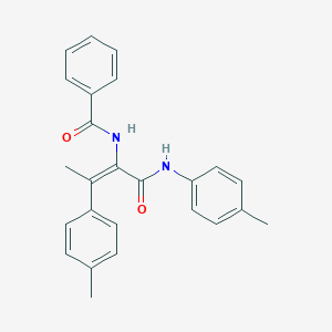 molecular formula C25H24N2O2 B326785 N-[2-(4-methylphenyl)-1-(4-toluidinocarbonyl)-1-propenyl]benzamide 