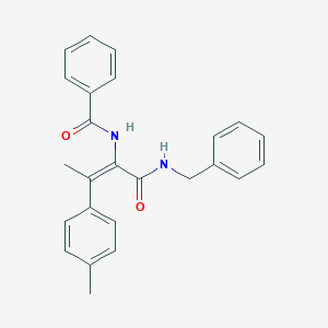 molecular formula C25H24N2O2 B326786 N-[1-[(benzylamino)carbonyl]-2-(4-methylphenyl)-1-propenyl]benzamide 