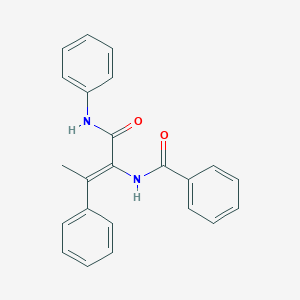 molecular formula C23H20N2O2 B326793 N-[1-(anilinocarbonyl)-2-phenyl-1-propenyl]benzamide 