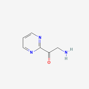 molecular formula C6H7N3O B3267969 2-Amino-1-(2-pyrimidinyl)ethanone CAS No. 473693-03-7