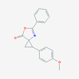 molecular formula C18H15NO3 B326797 1-(4-Methoxyphenyl)-5-phenyl-6-oxa-4-azaspiro[2.4]hept-4-en-7-one 