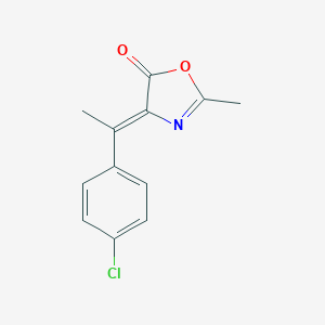 molecular formula C12H10ClNO2 B326798 4-[1-(4-chlorophenyl)ethylidene]-2-methyl-1,3-oxazol-5(4H)-one 