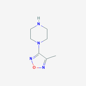 molecular formula C7H12N4O B3267994 3-Methyl-4-(piperazin-1-yl)furazan CAS No. 473811-72-2