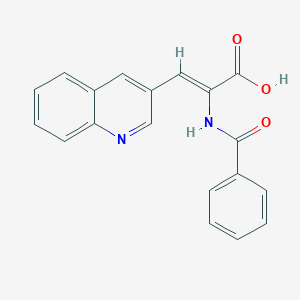 molecular formula C19H14N2O3 B326801 2-(Benzoylamino)-3-(3-quinolinyl)acrylic acid 