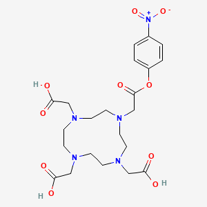 molecular formula C22H31N5O10 B3268014 1,4,7,10-Tetraazacyclododecane-1,4,7,10-tetraacetic acid mono(4-nitrophenyl) ester CAS No. 474424-15-2