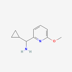 molecular formula C10H14N2O B3268015 Cyclopropyl(6-methoxypyridin-2-yl)methanamine CAS No. 474448-96-9