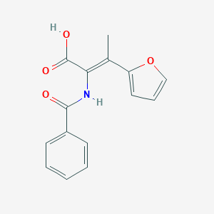 molecular formula C15H13NO4 B326802 2-(Benzoylamino)-3-(2-furyl)-2-butenoic acid 